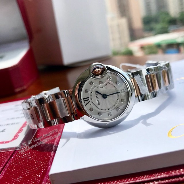 卡地亞石英手錶 Cartier經典款真鑽藍氣球女裝腕表  gjs2098